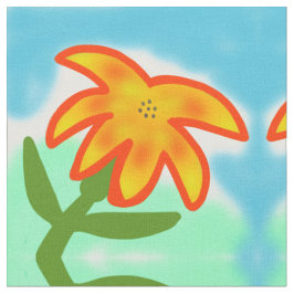 黄色い花布 ファブリック