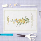 黄色い花束の花のヴィンテージフランスの分離 薄葉紙 (クラフト)