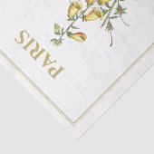 黄色い花束の花のヴィンテージフランスの分離 薄葉紙 (詳細)