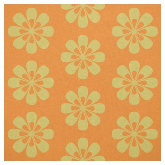 黄色い花模様 ファブリック (見本)