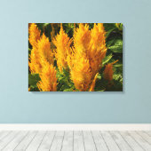 黄色い花独身のプリント キャンバスプリント (インサイチュ (ウッドフロア))