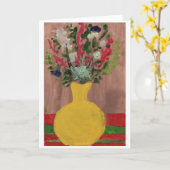 黄色い花瓶のノートカードの花 カード (黄色い花)