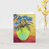 「黄色い花瓶」グリーティングカード カード (黄色い花)