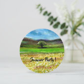 黄色い花畑に立つ一本の木 夏のParty 招待状 (スタンド正面)