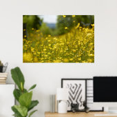 黄色い花畑のポスター ポスター (ホームオフィス)