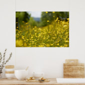 黄色い花畑のポスター ポスター (キッチン)