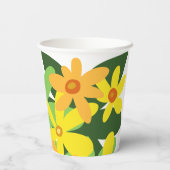 黄色い花紙カップ 紙コップ (裏面)