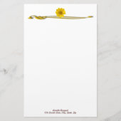 黄色い花花花花盛縁どカスタム 便箋 (正面)