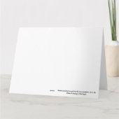 黄色い花草地で馬が放牧 サンキューカード (裏面)