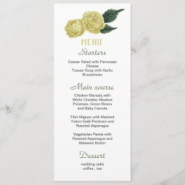 黄色い花葉緑結婚のメニュー メニュー