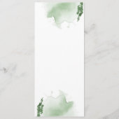 黄色い花葉緑結婚のメニュー メニュー (裏面)