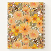 黄色い花赤ちゃんシャワーギフトリスト ノートブック (裏面)