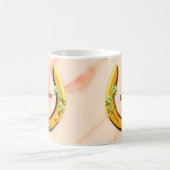 黄色い花蹄形マグ コーヒーマグカップ (中央)