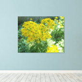黄色い花 キャンバスプリント (インサイチュ (ウッドフロア))