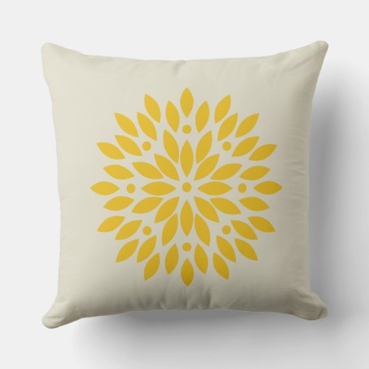 黄色い花 クッション (裏面)