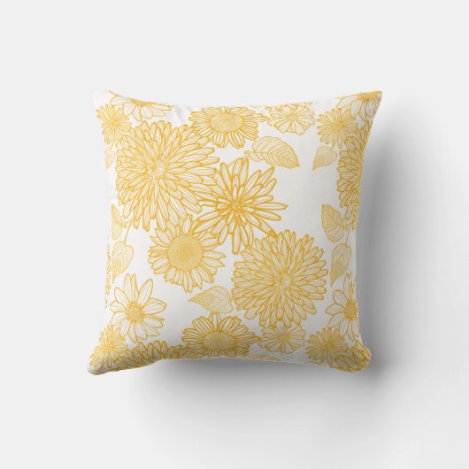 黄色い花 クッション (裏面)