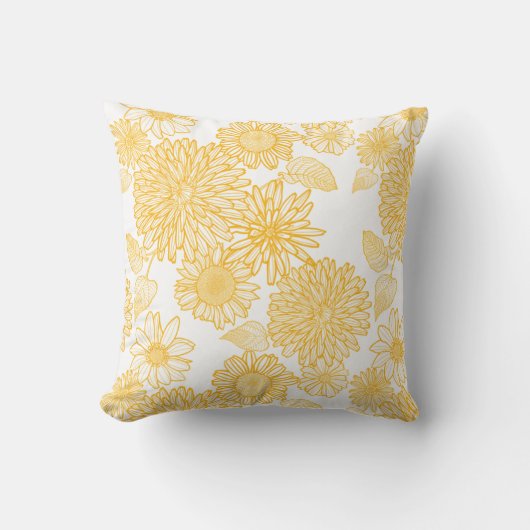 黄色い花 クッション (正面)