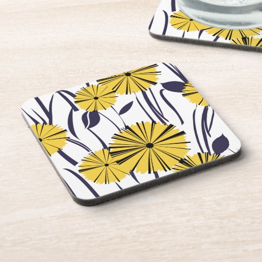 黄色い花 コースター (左側)