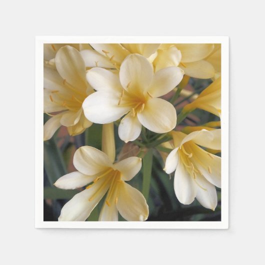 黄色い花 スタンダードカクテルナプキン (正面)