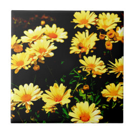 黄色い花 タイル