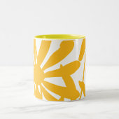 黄色い花 ツートーンマグカップ (中央)