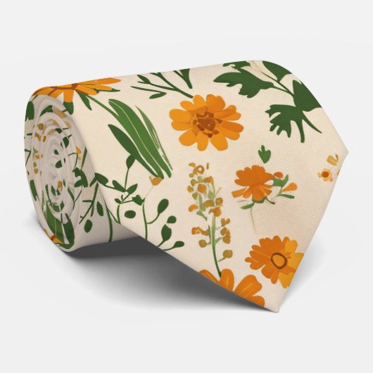 黄色い花 ネクタイ (ロール)