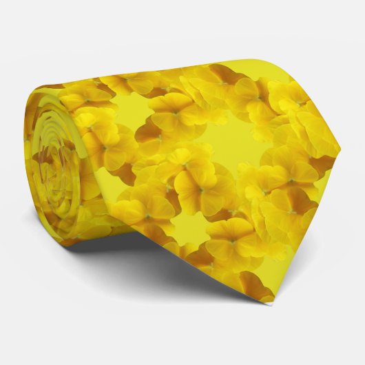 黄色い花 ネクタイ (ロール)