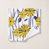 黄色い花 バスタオルセット (ウォッシュタオル)