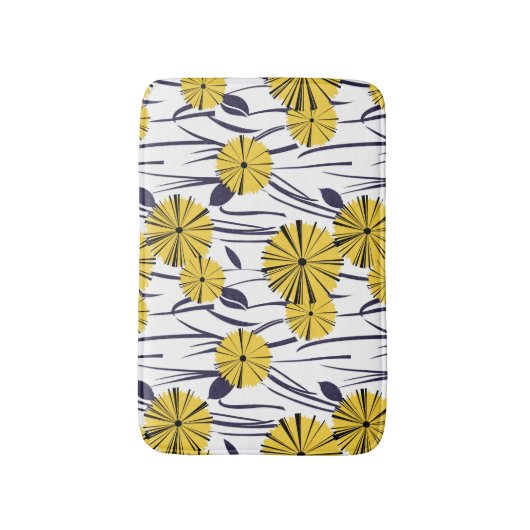 黄色い花 バスマット (正面縦)