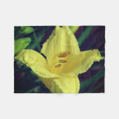 黄色い花 フリースブランケット (正面(横))