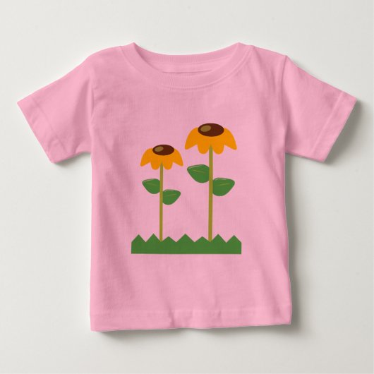 黄色い花 ベビーTシャツ (正面)