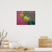 黄色い花 ポスター (キッチン)