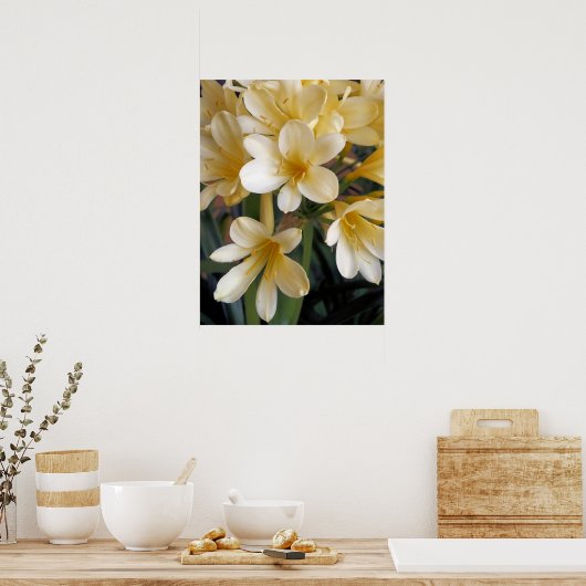 黄色い花 ポスター (キッチン)