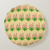 黄色い花 ラウンドクッション (裏面)