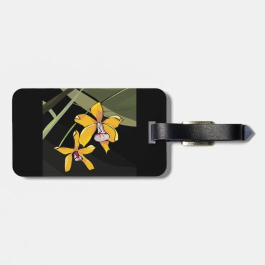 黄色い花 ラゲッジタグ (裏面横)