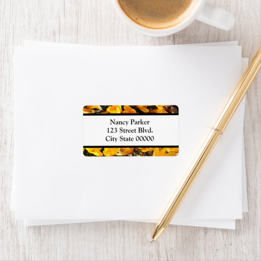 黄色い花 ラベル (インサイチュ)