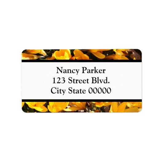 黄色い花 ラベル (正面)