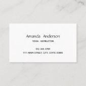 黄色い花 名刺 (裏面)