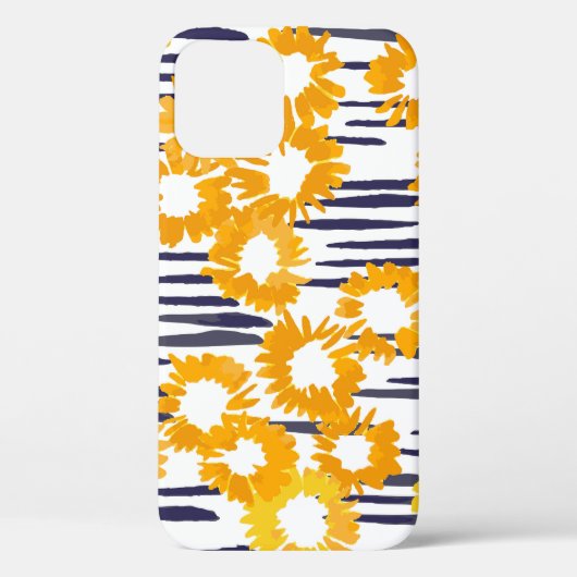 黄色い花:手色彩の鮮やかヴィンテージ Case-Mate iPhoneケース (裏面)