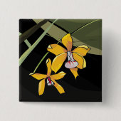 黄色い花 缶バッジ (正面)