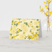 黄色い花、花柄、花柄 カード (黄色い花)