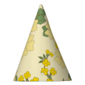 黄色い花、花柄、花柄 パーティーハット (右)