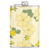 黄色い花、花柄、花柄 フラスク (正面)