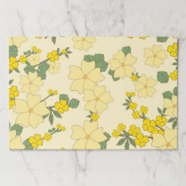 黄色い花、花柄、花柄 ペーパーパッド