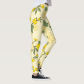 黄色い花、花柄、花柄 レギンス (右)