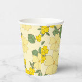 黄色い花、花柄、花柄 紙コップ (右)