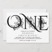 黄色い花 |誕生日パーティー 招待状 (正面)