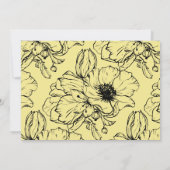 黄色い花 |誕生日パーティー 招待状 (裏面)