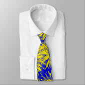 黄色い花（青） ネクタイ (タイ)