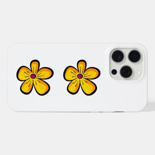 黄色い花 iPhoneケース (裏面横)